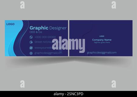 New business card design Stock Vector