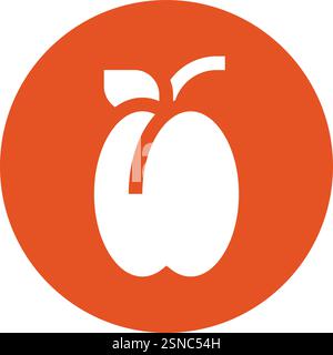 Plum Vector Icon Design Illustration Stock Vector
