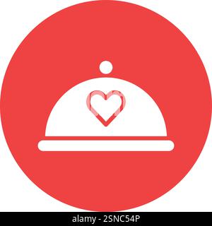 Romantic Dinner Vector Icon Design Illustration Stock Vector