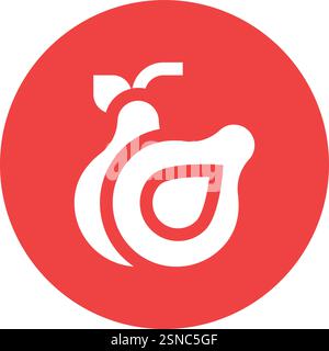 Avocado Vector Icon Design Illustration Stock Vector