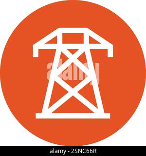 Electric Tower Vector Icon Design Illustration Stock Vector