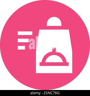 Food Delivery Vector Icon Design Illustration Stock Vector