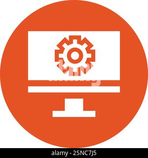 Computer Settings Vector Icon Design Illustration Stock Vector