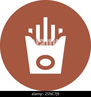 French Fries Vector Icon Design Illustration Stock Vector