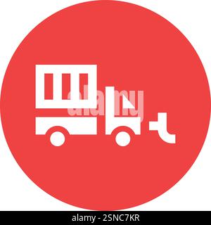 Garbage truck Vector Icon Design Illustration Stock Vector