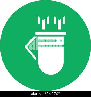 Quiver Vector Icon Design Illustration Stock Vector