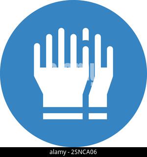 Rubber glove Vector Icon Design Illustration Stock Vector