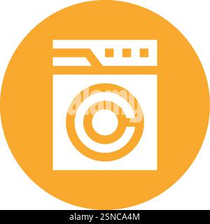 Washing machine Vector Icon Design Illustration Stock Vector