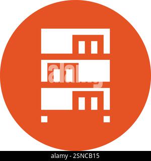 Bookcase Vector Icon Design Illustration Stock Vector