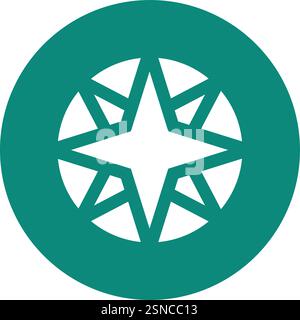 Compass Rose Vector Icon Design Illustration Stock Vector