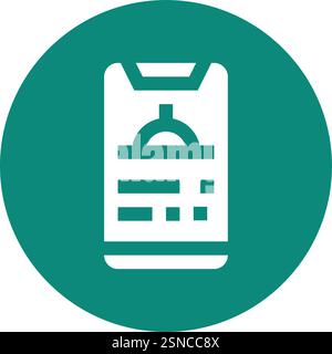 Online Food Order Vector Icon Design Illustration Stock Vector