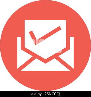 Verified Email Vector Icon Design Illustration Stock Vector