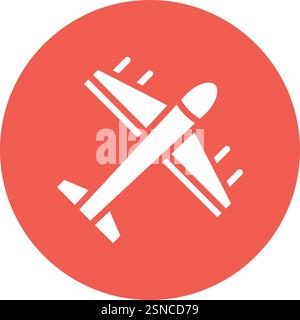 Airplane Vector Icon Design Illustration Stock Vector