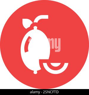 Lemon Vector Icon Design Illustration Stock Vector