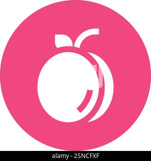 Apricot Vector Icon Design Illustration Stock Vector
