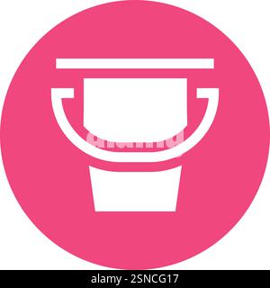 Bucket Vector Icon Design Illustration Stock Vector