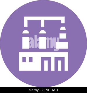 Gas Refinery Vector Icon Design Illustration Stock Vector