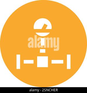 Oil Pipeline Vector Icon Design Illustration Stock Vector