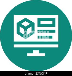 3d Modeling Vector Icon Design Illustration Stock Vector
