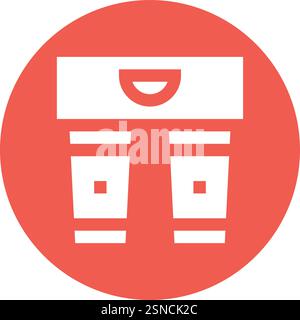Cup Carrier Vector Icon Design Illustration Stock Vector