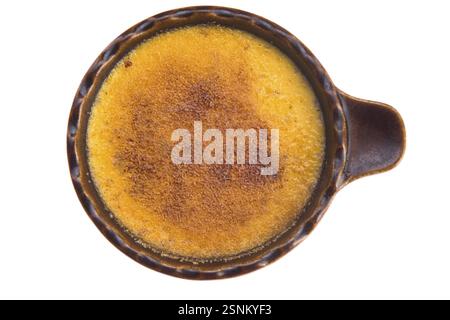 French dessert - cream brulee, burnt cream, lodz, poland Stock Photo