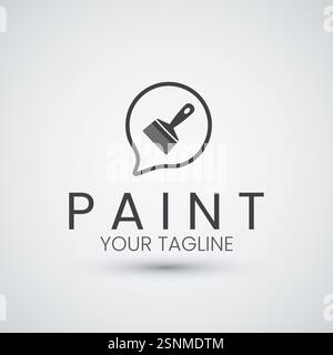 Paint Talk Logo Design Icon Template Stock Vector