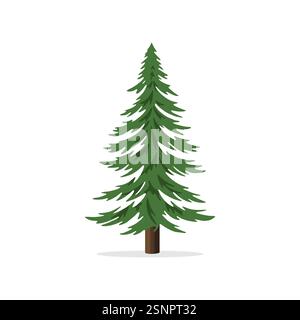 Pine Tree, Pine Forest Vector Illustration Stock Vector
