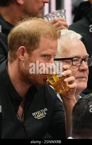 The Duke of Sussex attending the wheelchair basketball bronze medal
