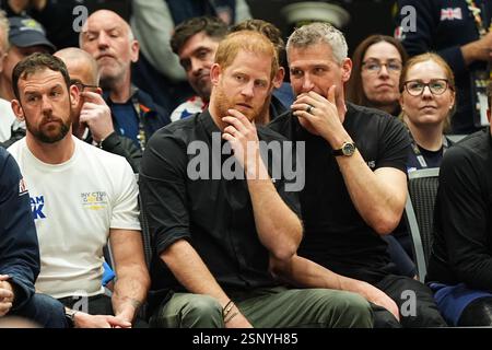 The Duke of Sussex attending the wheelchair basketball bronze medal