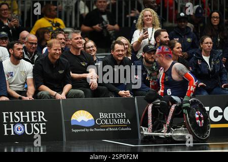 The Duke of Sussex attending the wheelchair basketball final at the