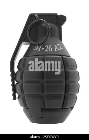 Toy hand grenade on white background Stock Photo