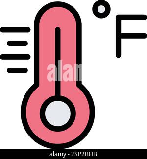 Fahrenheit Vector Icon Design Illustration Stock Vector