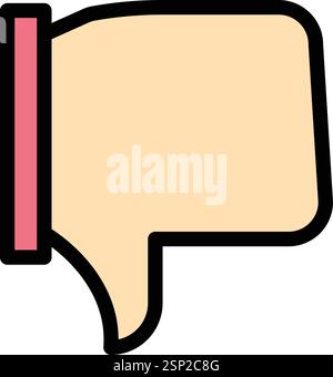 Dislike Vector Icon Design Illustration Stock Vector