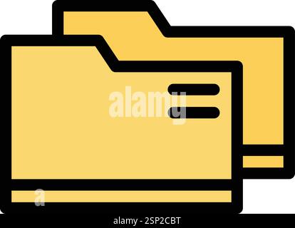 Folder Vector Icon Design Illustration Stock Vector