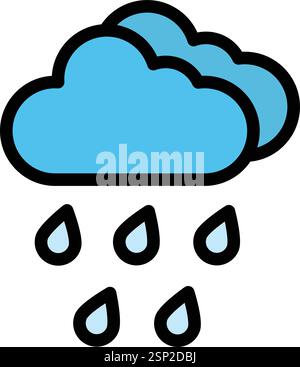 Heavy Rain Vector Icon Design Illustration Stock Vector Image & Art - Alamy