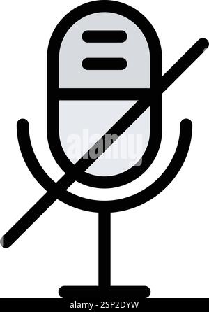 Mute Vector Icon Design Illustration Stock Vector