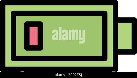 Low Battery Vector Icon Design Illustration Stock Vector