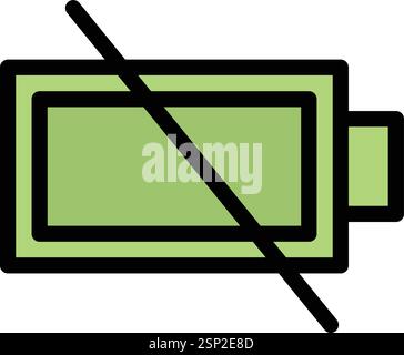 Empty Battery Vector Icon Design Illustration Stock Vector