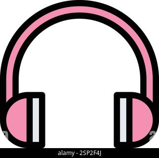 Headphones Vector Icon Design Illustration Stock Vector