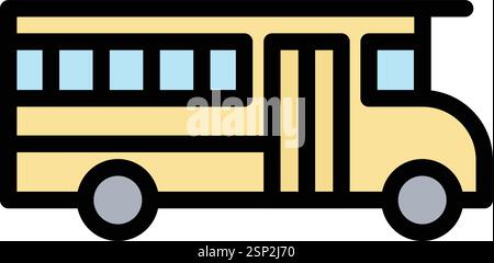 School Bus Vector Icon Design Illustration Stock Vector