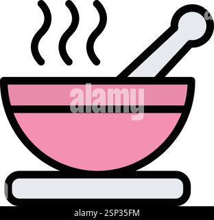 hot soup color icon vector illustration Stock Vector Image & Art - Alamy