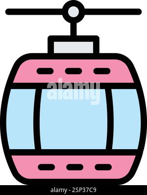 Cable Car Vector Icon Design Illustration Stock Vector