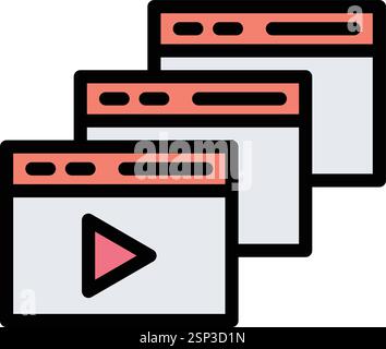 Tabs Vector Icon Design Illustration Stock Vector