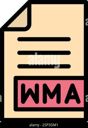 WMA Vector Icon Design Illustration Stock Vector