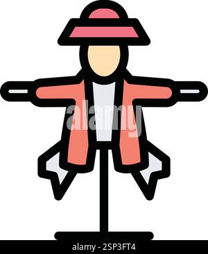 Scarecrow Vector Icon Design Illustration Stock Vector
