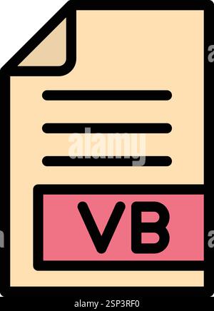 VB Vector Icon Design Illustration Stock Vector