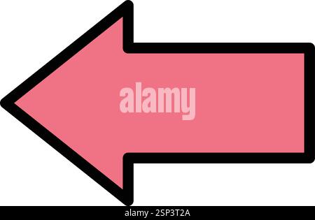 Left arrow Vector Icon Design Illustration Stock Vector