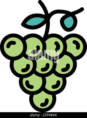 Grapes Vector Icon Design Illustration Stock Vector