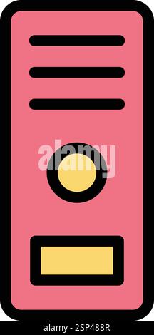 Computer case Vector Icon Design Illustration Stock Vector