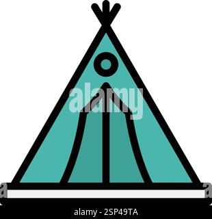 Camping tent Vector Icon Design Illustration Stock Vector